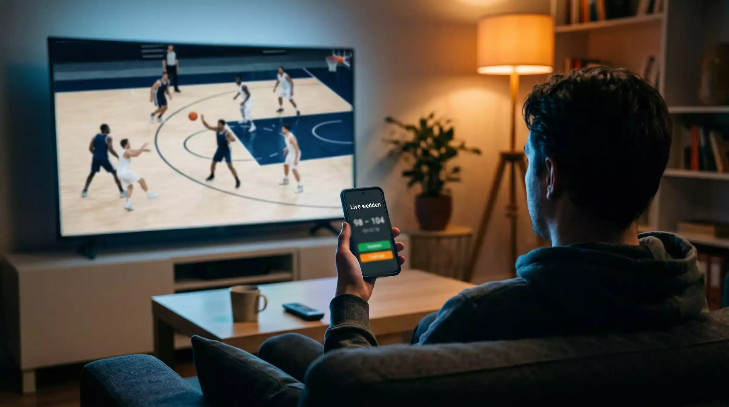 Live wedden op NBA-wedstrijden via een mobiel scherm