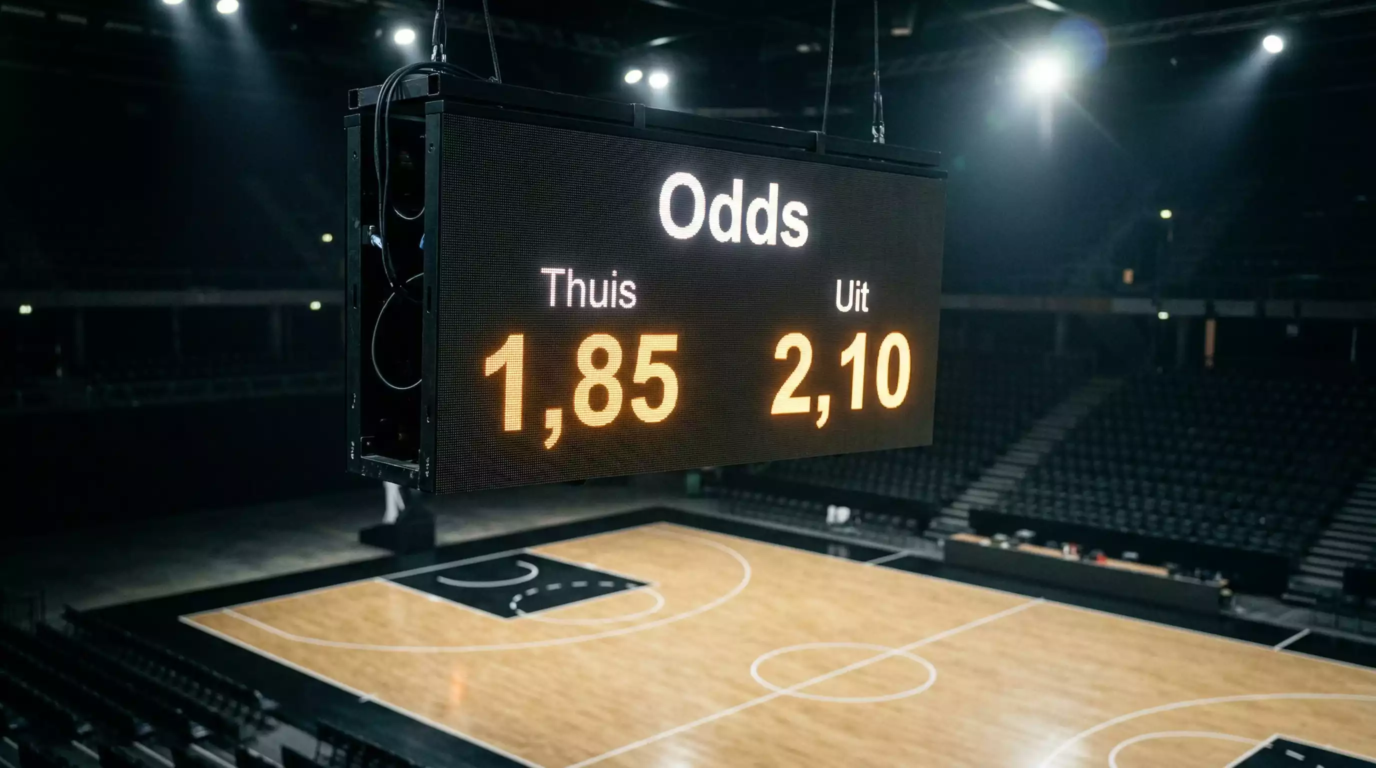 NBA odds en quoteringen uitleg met scorebord en decimale cijfers